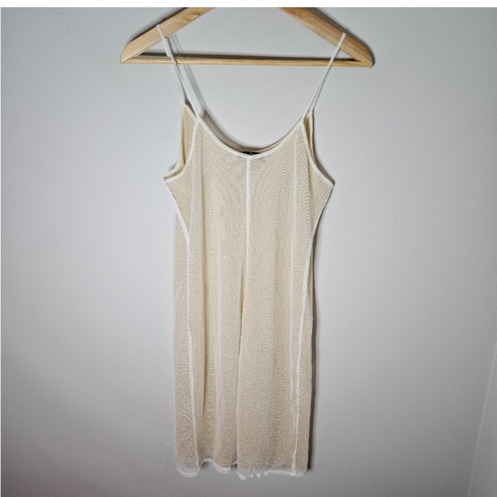 Alexis Slip Dress Lace Nude Stretch Mini Medium